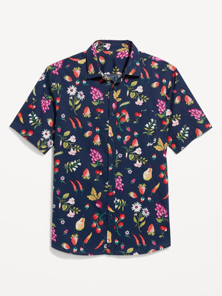 Camisa Manga Corta con Estampado Floral