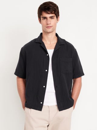 Camisa Manga Corta con Bolsillo de Algodón