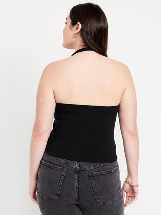 Blusa Halter Cuello Cuadrado