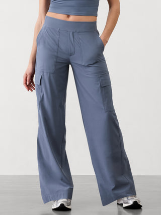 Pantalón Cargo Talle Alto con Bolsillos