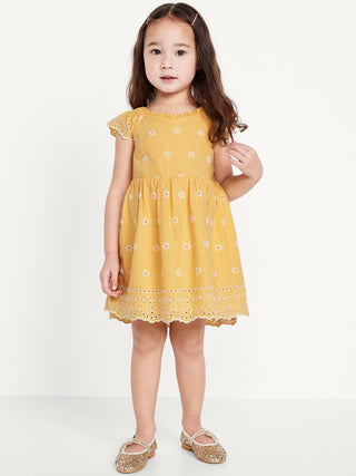 Vestido de Tirantes con Detalle Volantes, Bebé