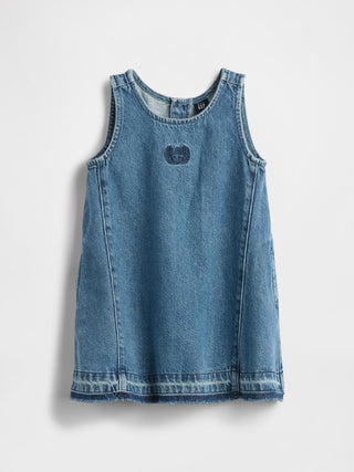 Vestido Denim con Logo Bordado, Bebé