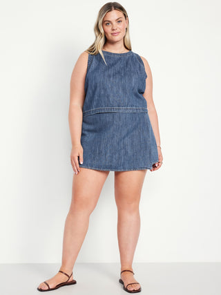 Enagua Denim con Cintura Elástica