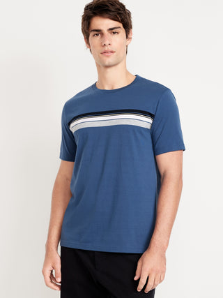 Camiseta Manga Corta con Detalle de Rayas