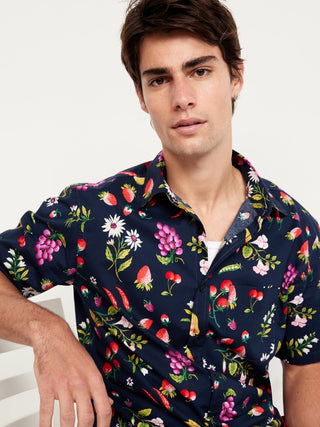 Camisa Manga Corta con Estampado Floral