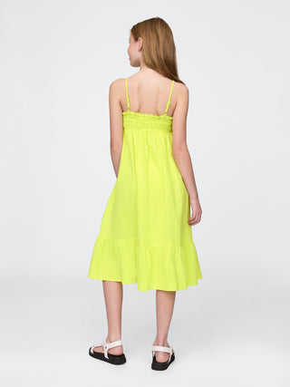 Vestido de Tirantes con Detalle de Crochet, Niña