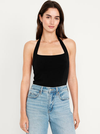 Blusa Halter Cuello Cuadrado