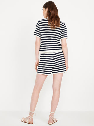 Short Talle Alto con Cintura Elástica de Crochet