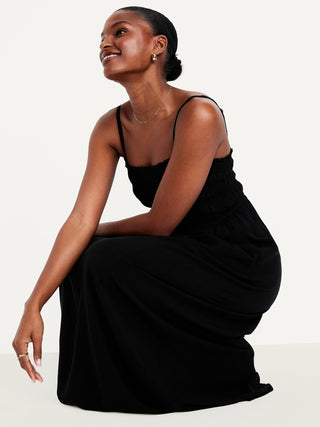 Vestido Midi de Tirantes con Bolsillos