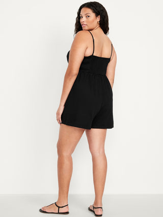 Enterizo con Escote Corazón de Algodón