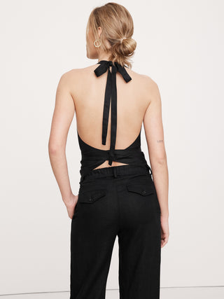 Blusa Halter con Espalda Abierta