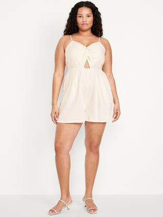 Enterizo con Escote Corazón de Algodón