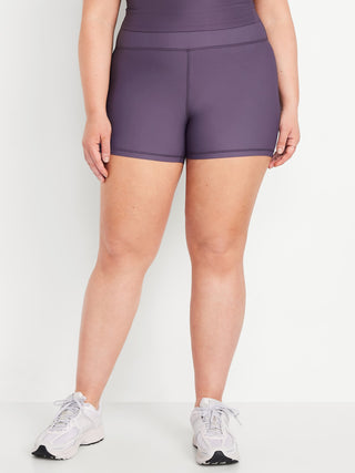 Short Biker Tale Alto con Cintura Elástica.