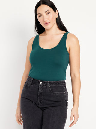Camiseta con Tirantes Anchos de Algodón.