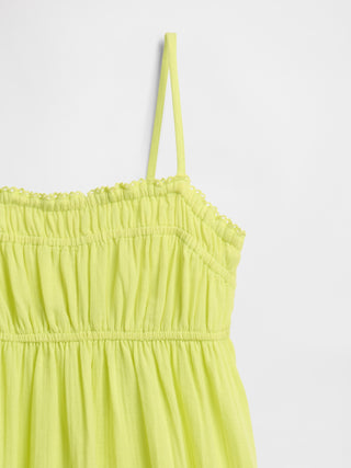 Vestido de Tirantes con Detalle de Crochet, Niña