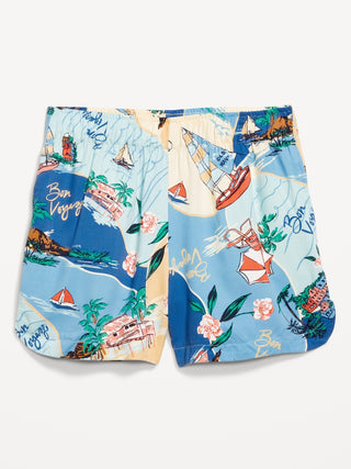 Short Talle Alto con Cintura Elástica Estampado