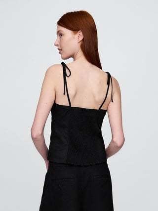 Blusa con Escote Corazón de Lino