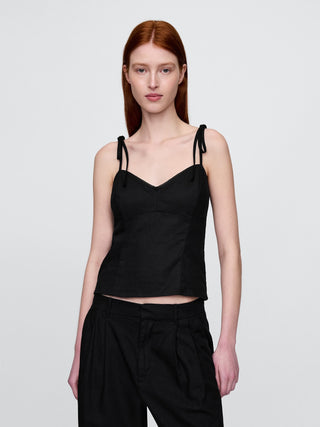 Blusa con Escote Corazón de Lino