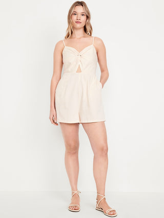 Enterizo con Escote Corazón de Algodón