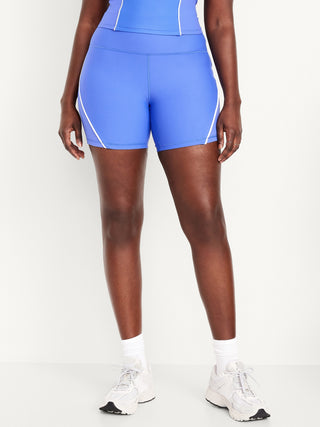 Short Deportivo Talle Alto Detalle en Contraste.
