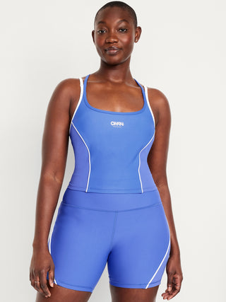 Sujetador Deportivo con Tirantes en Contraste.