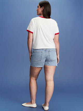 Short Denim Talle Alto Colección Disney