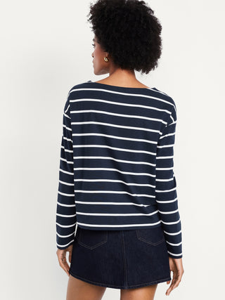 Camiseta Manga Larga Estampado Rayas