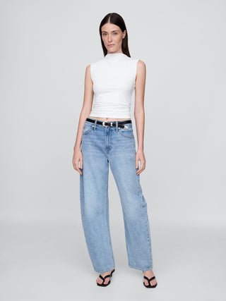 Camiseta Ajustada con Cuello Alto