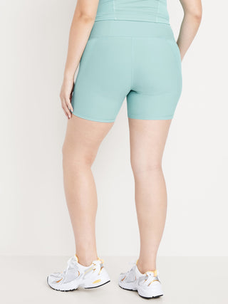 Short Deportivo Talle Alto Detalle en Contraste.