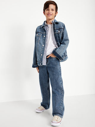 Jeans Holgados Talle Alto con Bolsillos, Niño