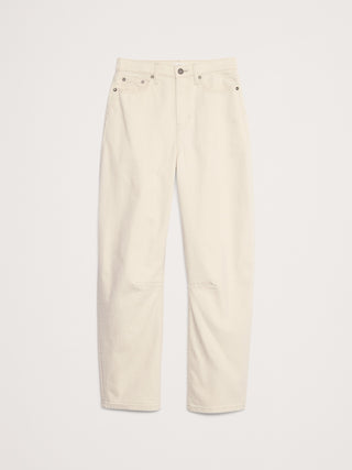 Jeans Barrel Talle Alto con Bolsillos