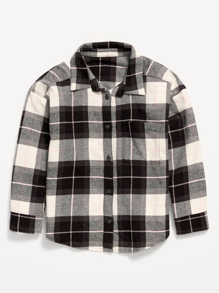 Camisa Manga Larga Estampado Cuadros, Niña