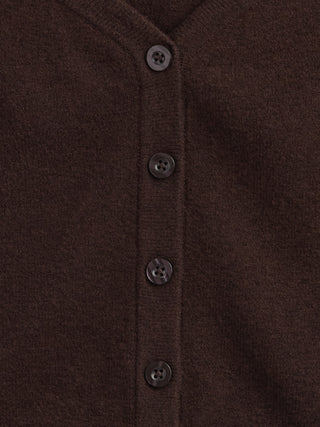 Cárdigan de Botones con Dobladillo Acanalado