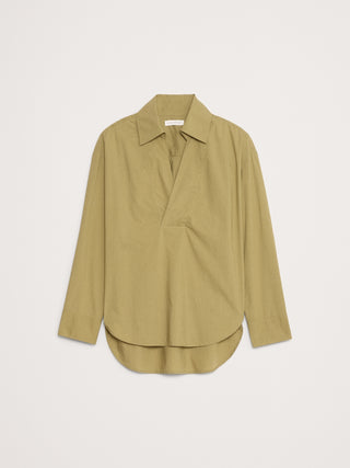 Camisa Oversize Manga Larga de Algodón