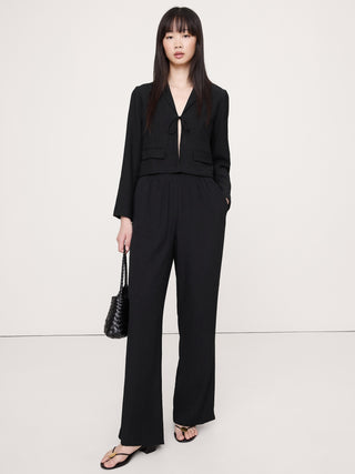 Pantalón Plisado con Cintura Elastica
