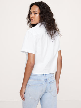 Camisa Manga Corta con Botones de Algodón