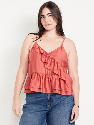 Blusa de Tirantes con Detalle Volantes