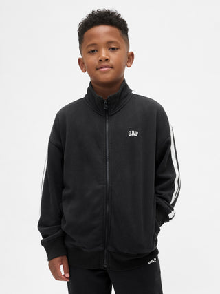 Chaqueta Cuello Alto con Logo Delantero, Niño