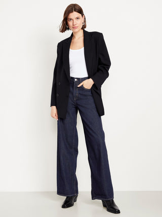 Jeans Baggy Talle Alto con Bolsillos