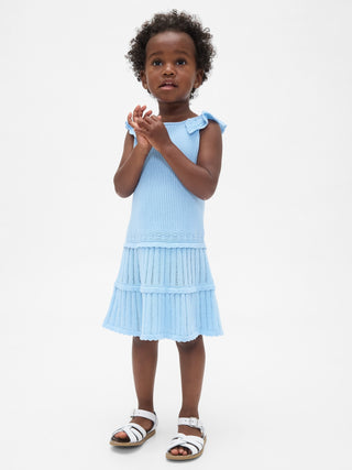 Vestido Cuello Redondo con Volantes, Bebé
