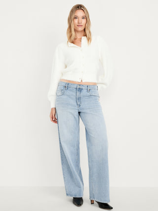 Jeans Slouchy Talle Medio con Bolsillos