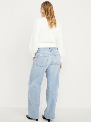 Jeans Slouchy Talle Medio con Bolsillos