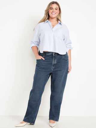 Jeans Slouchy Rectos Talle Medio