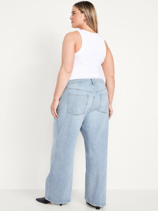 Jeans Slouchy Talle Medio con Bolsillos