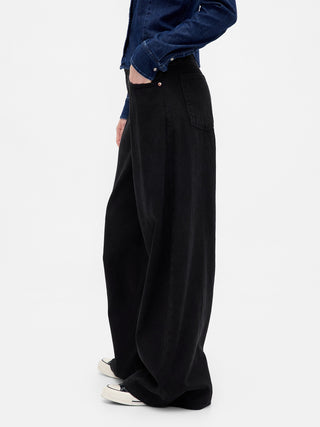 Jeans Wide Leg Talle Bajo con Bolsillos