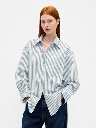 Camisa Manga Larga con Estampado Rayas