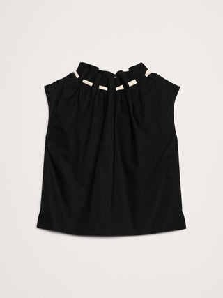 Blusa sin Mangas con Detalle Cuello