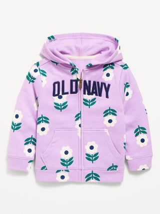 Sudadera con Cremallera Estampado Floral, Bebé