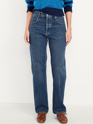 Jeans Slouchy Rectos Talle Medio