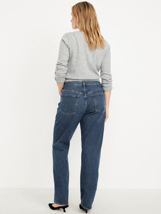 Jeans Slouchy Rectos Talle Medio